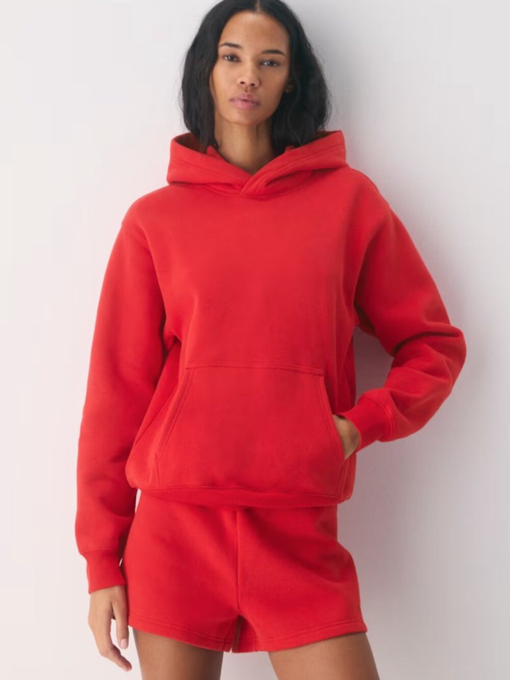NWT Aritzia Sweatfleece PERFECT HOODIE Flashing Red XL
